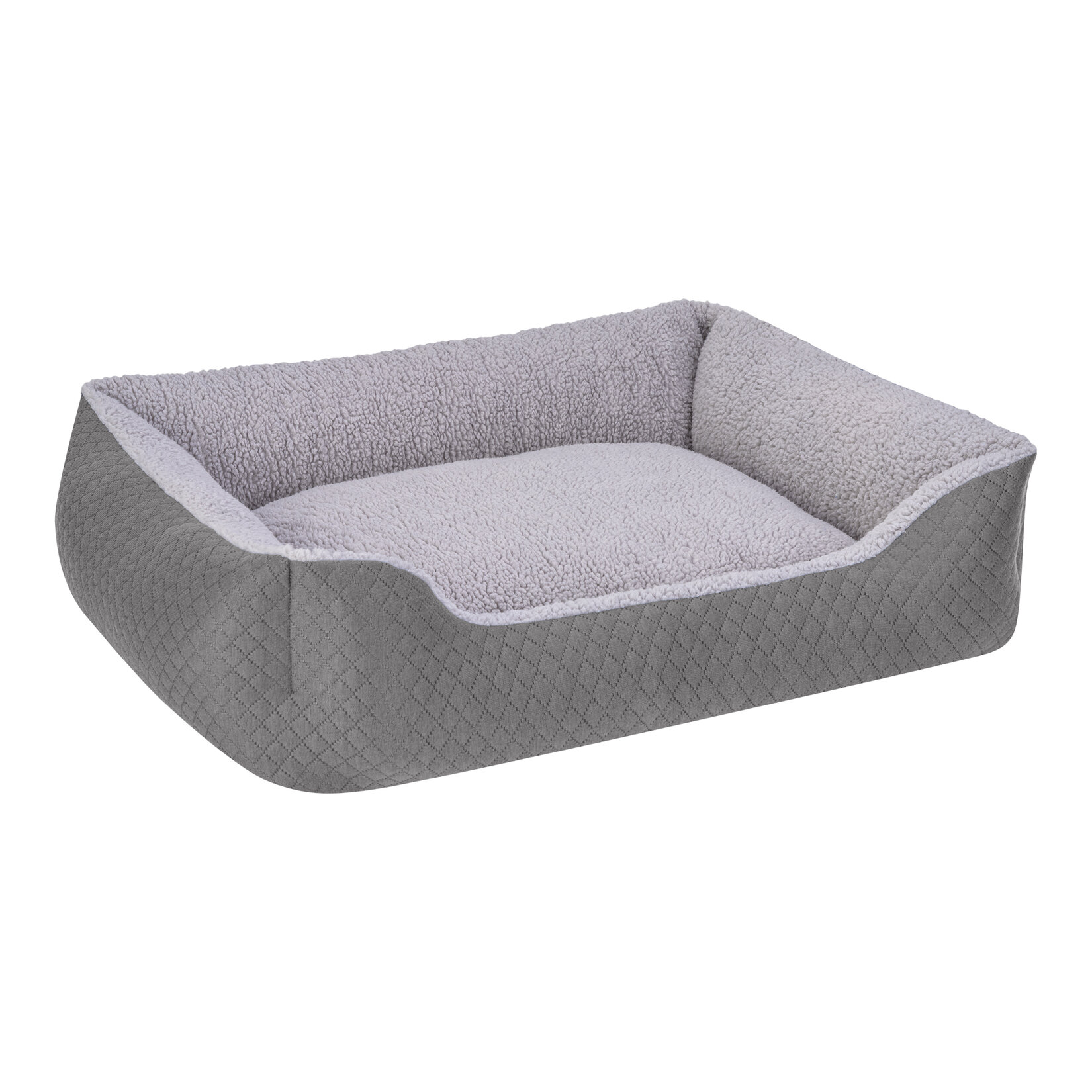 Pet Comfort Bravo Duo Köpek Yatak Gri / Gri Peluş M - Görsel 2