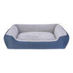 Pet Comfort Bravo Duo Köpek Yatak Mavi / Gri Peluş Xl - Görsel 1