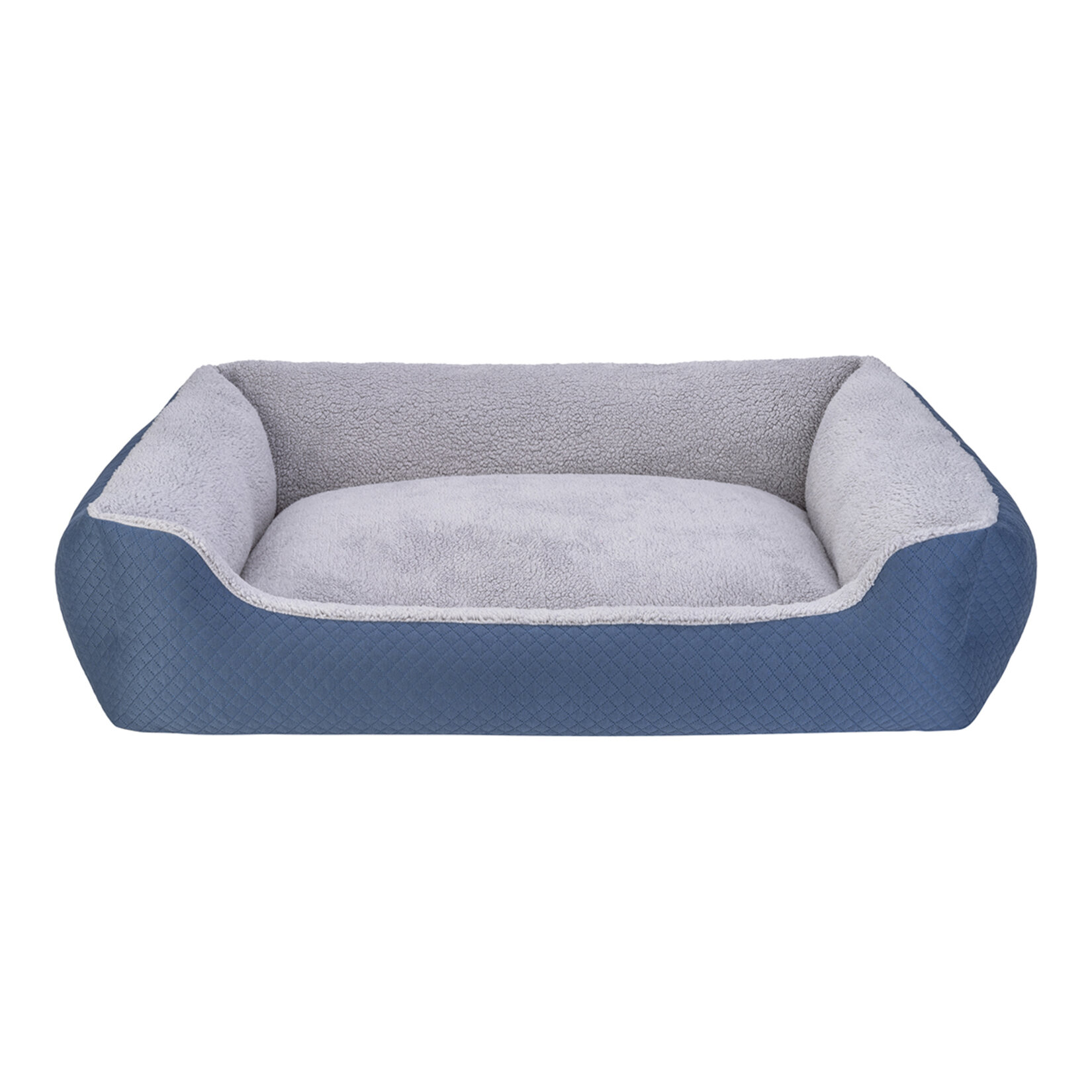 Pet Comfort Bravo Duo Köpek Yatak Mavi / Gri Peluş Xl - Görsel 1