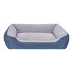 Pet Comfort Bravo Duo Köpek Yatak Mavi / Gri Peluş L - Görsel 1