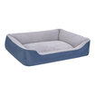 Pet Comfort Bravo Duo Köpek Yatak Mavi / Gri Peluş L - Görsel 2