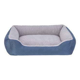 Pet Comfort Bravo Duo Köpek Yatak Mavi / Gri Peluş M