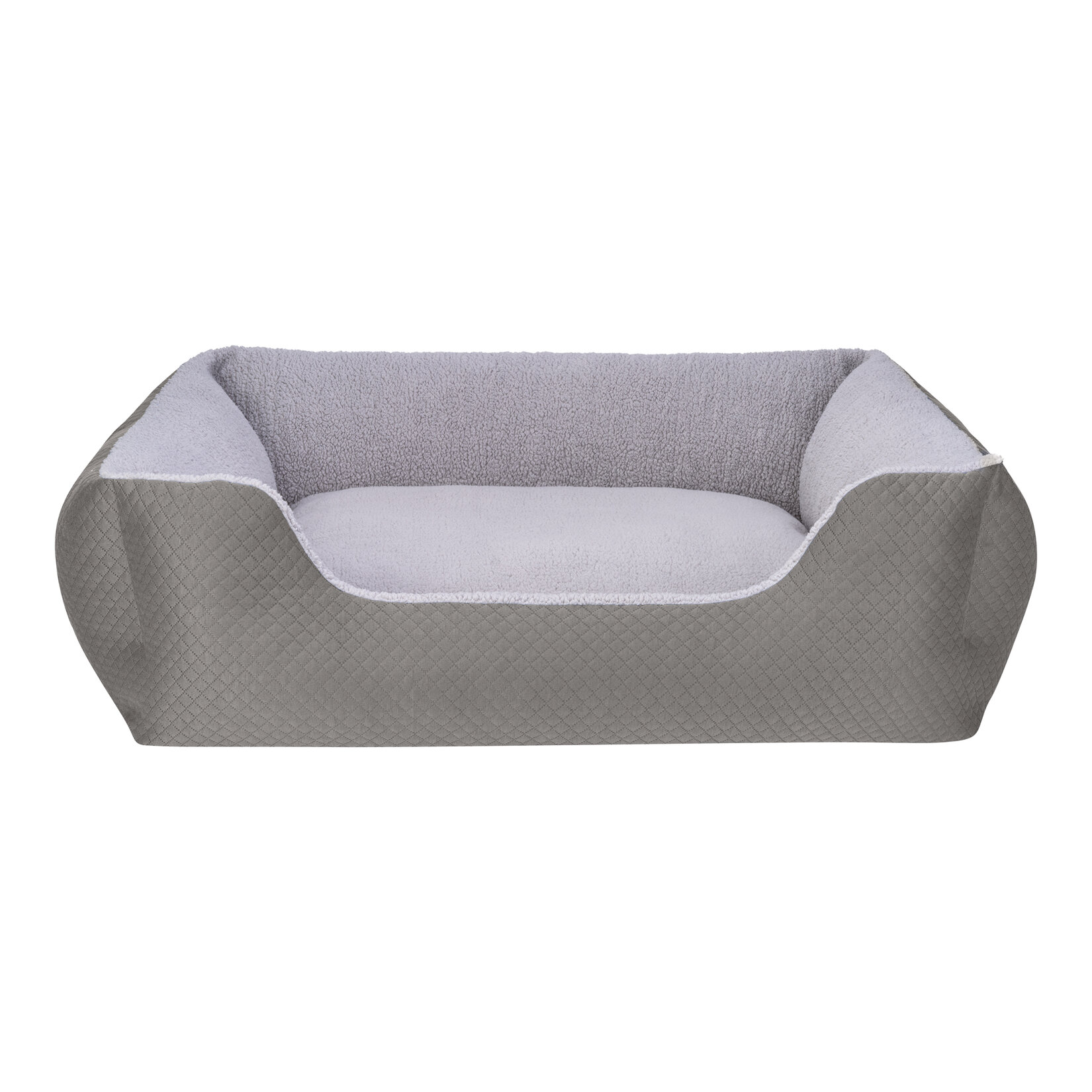 Pet Comfort Echo Köpek Yatak Gri / Gri Peluş L - Görsel 1
