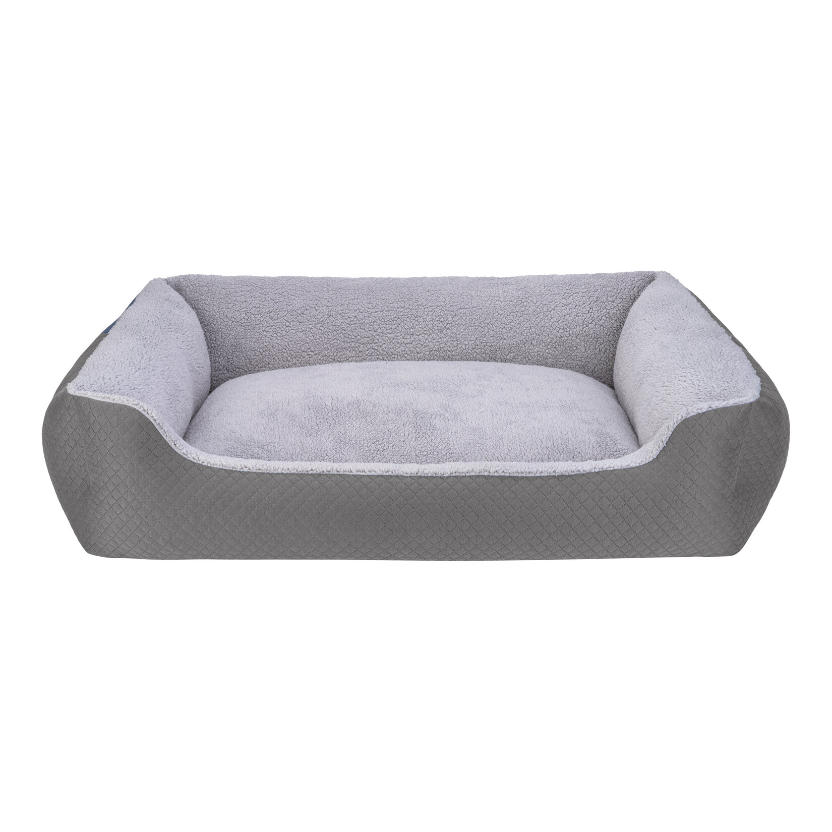 Pet Comfort Bravo Duo Köpek Yatak Gri / Gri Peluş XL - Görsel 1