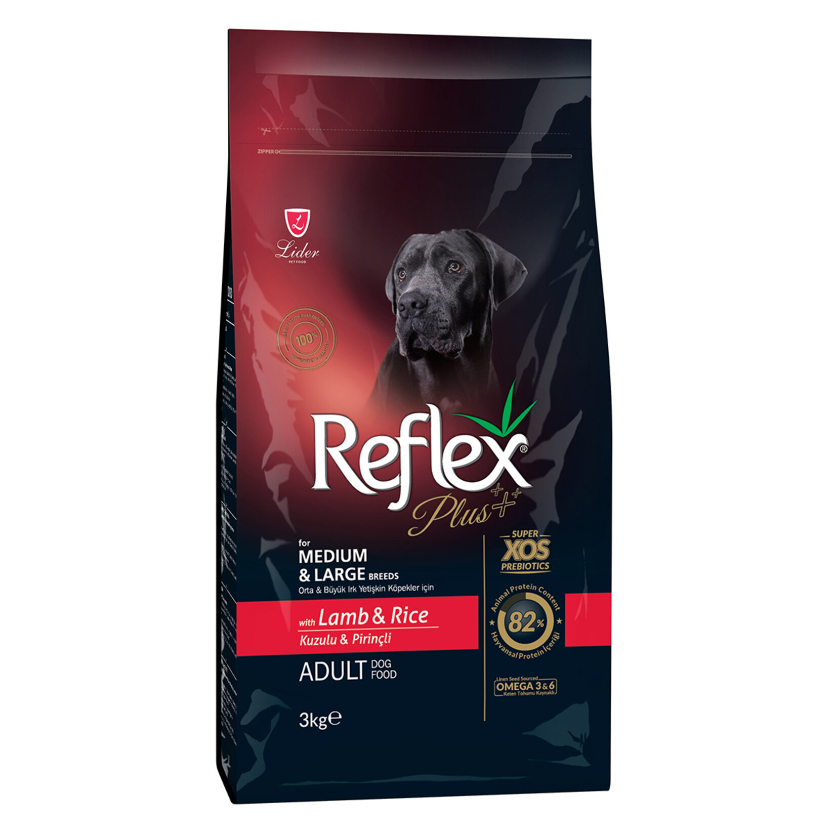 Reflex Plus Kuzu Etli M & L Irk Köpek Maması 3 Kg