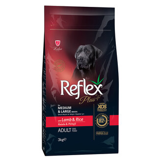 Reflex Plus Kuzu Etli M & L Irk Köpek Maması 3 Kg