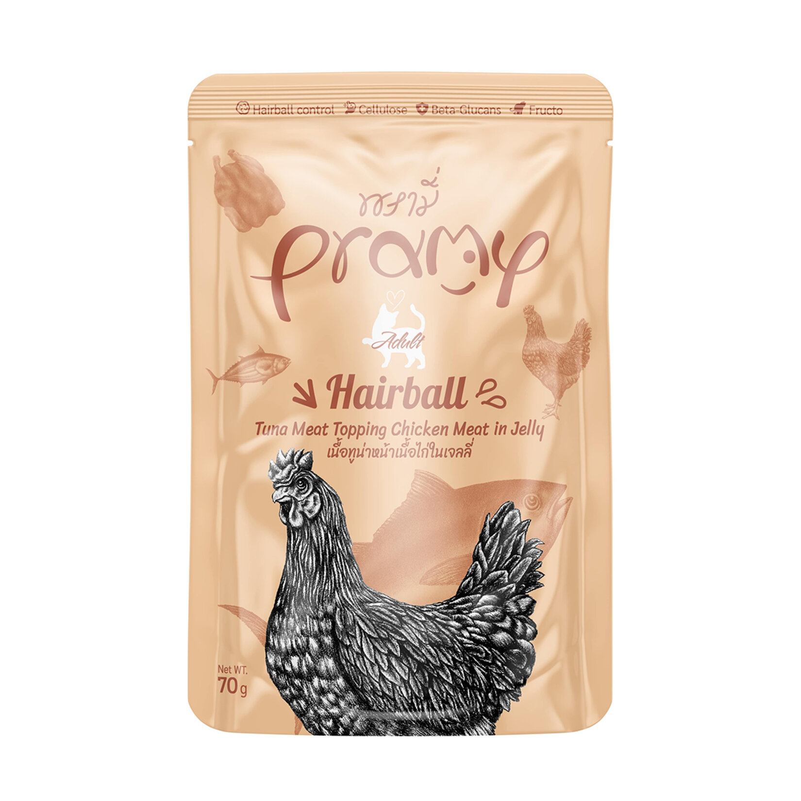 Pramy Jöle İçi Ton Balıklı ve Tavuklu Kedi Maması 70 G