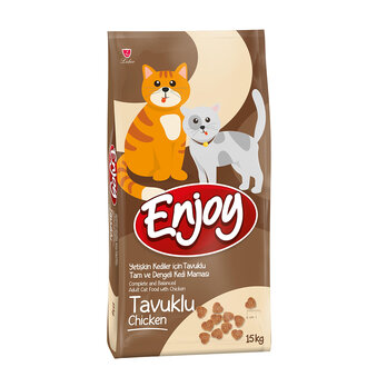 Enjoy Tavuklu Yetişkin Kedi Maması 15 Kg
