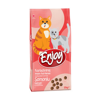 Enjoy Somonlu Kısırlaştırılmış Kedi Maması 10 Kg