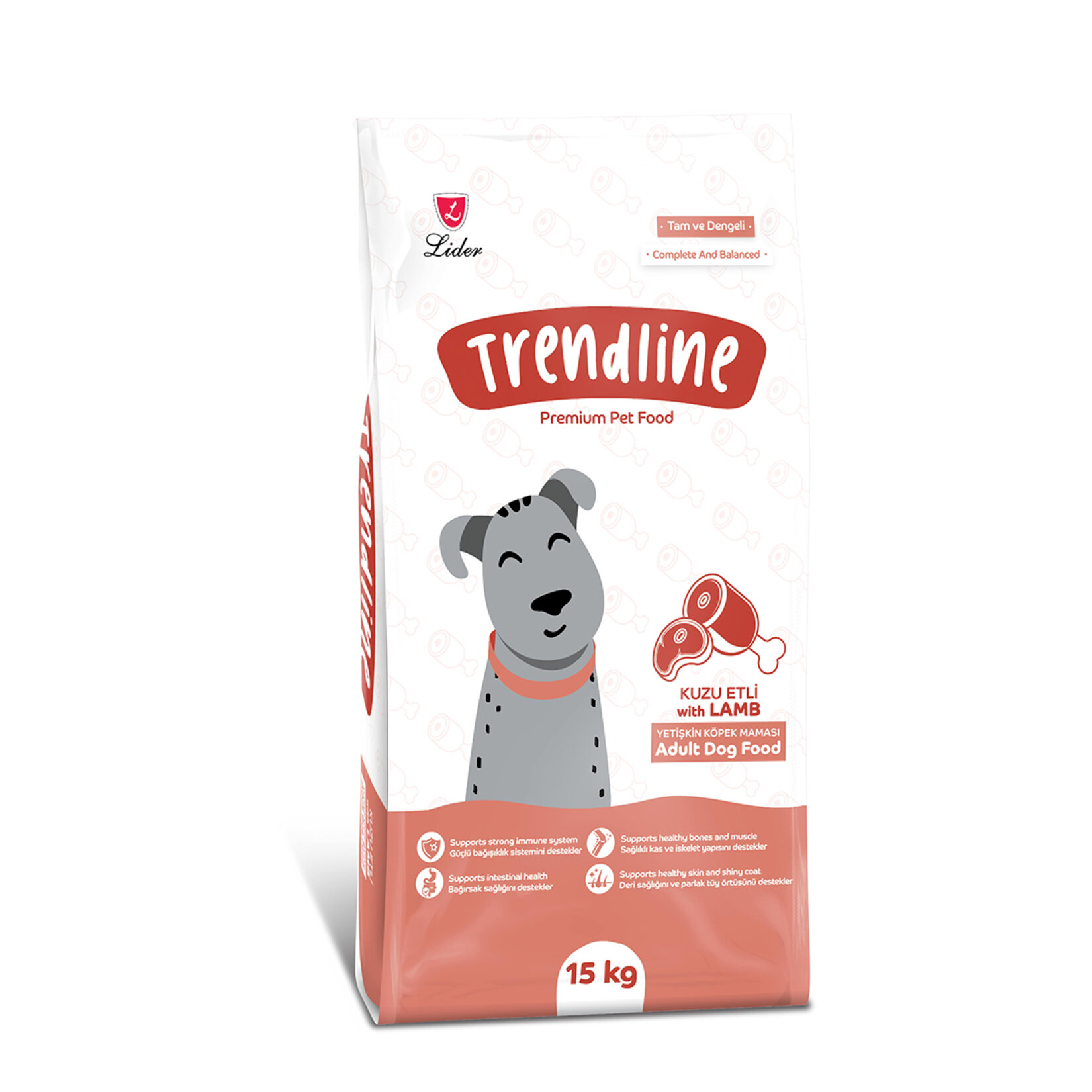 Trendline Kuzu Etli Yetişkin Köpek Maması 15 Kg
