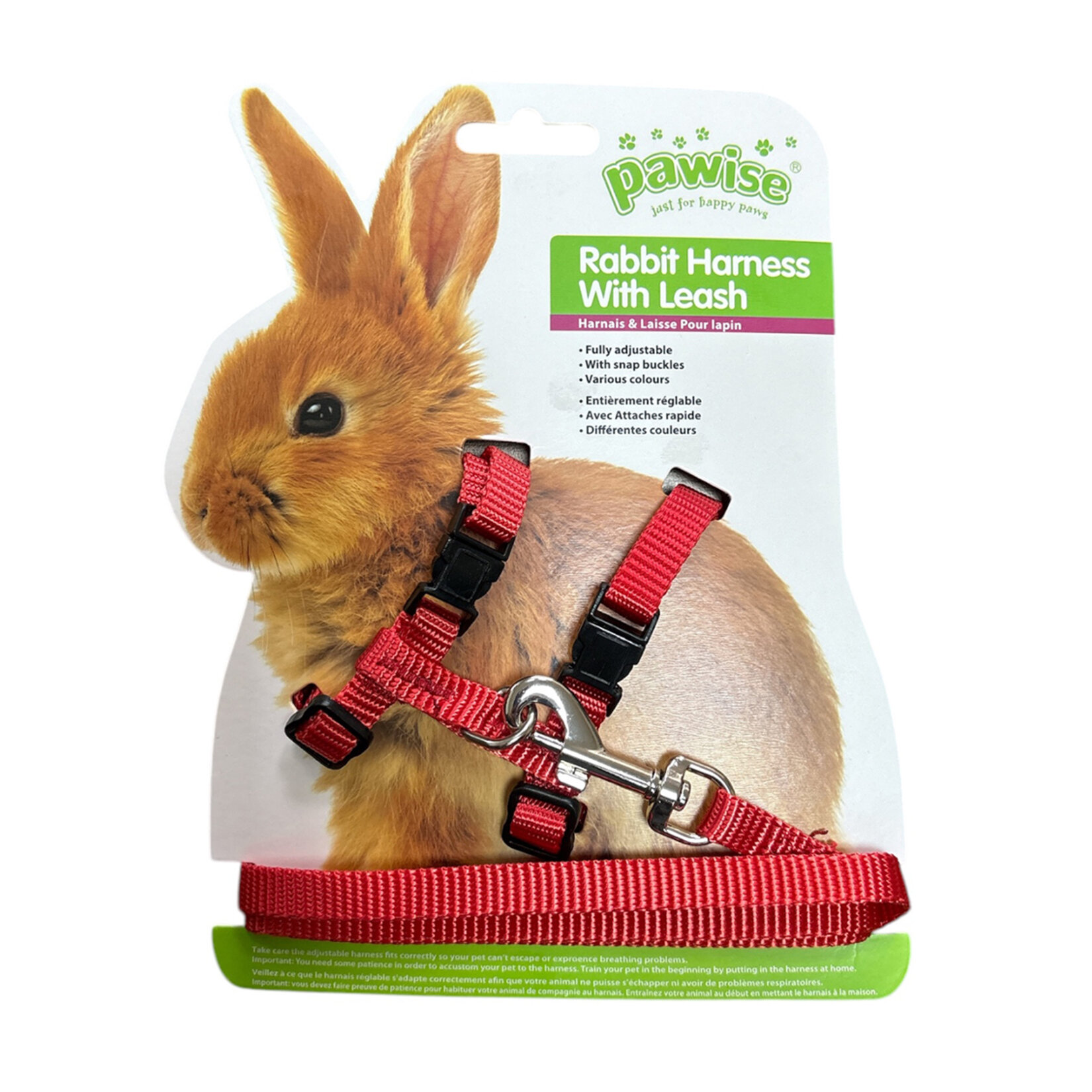 Pawise Tavşan Göğüs Tasması Kırmızı