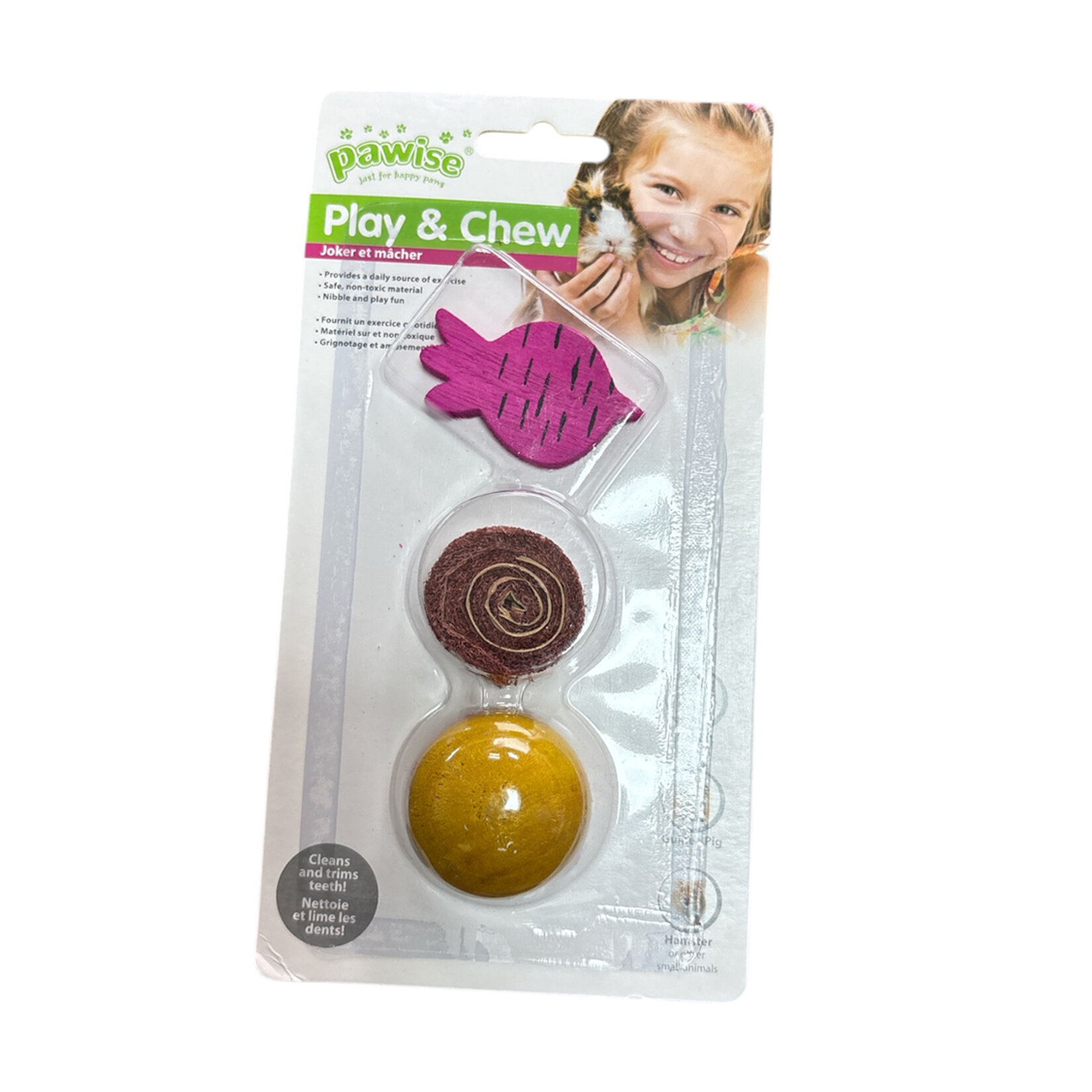 Pawise Ahşap & Lif Yenebilir Kemirme Oyuncak No:2