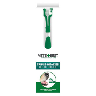 Vet's Best Köpekler İçin Üç Başlı Diş Fırçası