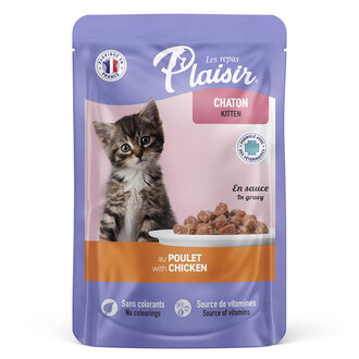 Plaisir Parça Etli Tavuklu Yavru Kedi Yaş Maması 100 G