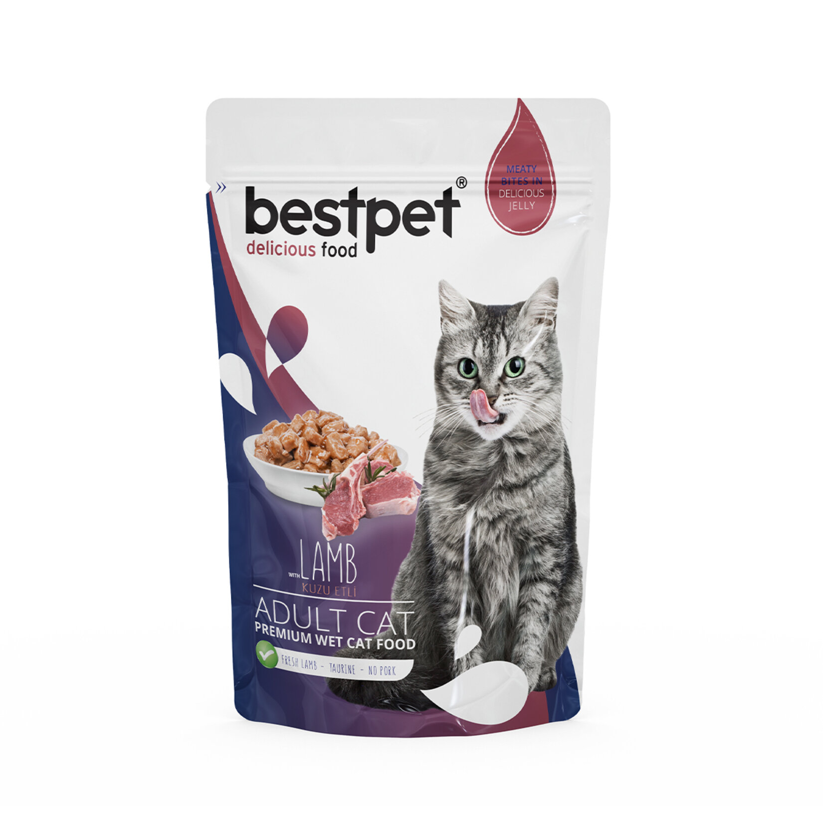 Bestpet Kuzu Etli Yaş Yetişkin Kedi Maması 85 G