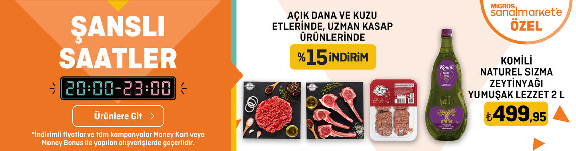 Migros Sanal Market'te Şanslı Saatler!