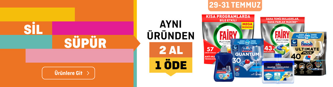 Seçili deterjan ürünlerinde aynı üründen 2 al 1 öde