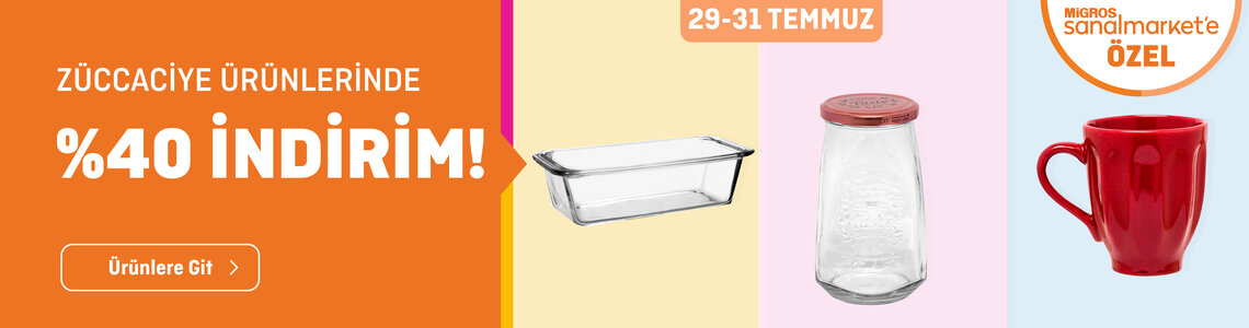Züccaciye Ürünlerinde %40 İndirim Fırsatı!