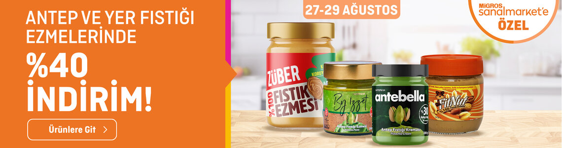 Antep ve Yer Fıstığı Ezmelerinde %40 İndirim!