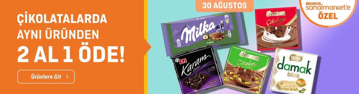 Çikolatalarda Aynı Üründen 2 Al 1 Öde!