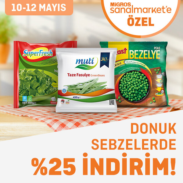 Donuk Sebzelerde %25 İndirim