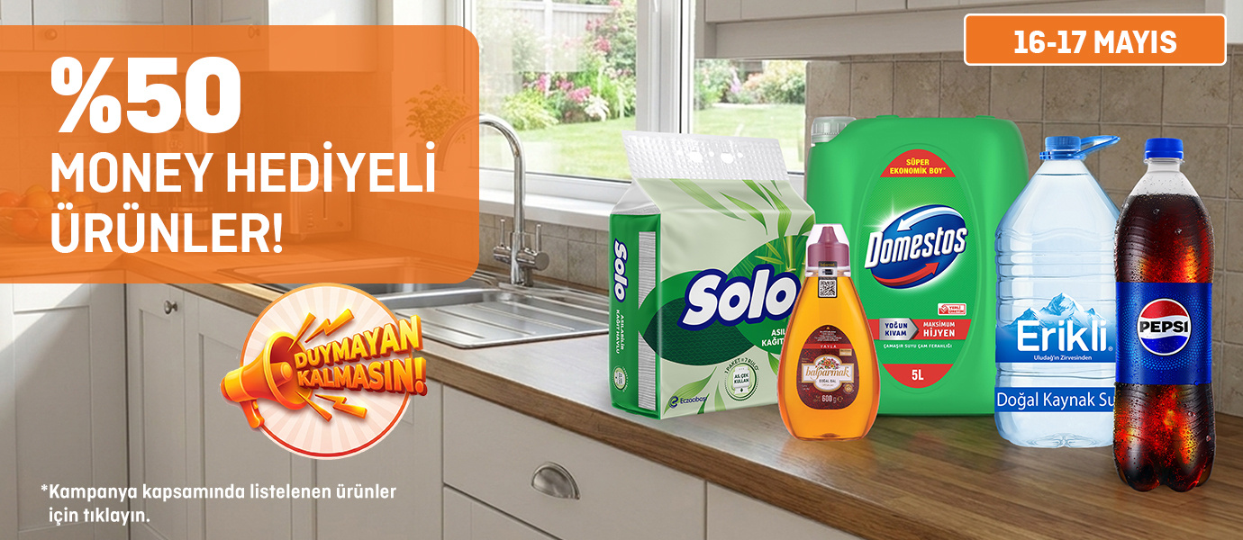 %50 Money Hediyeli Ürünler!