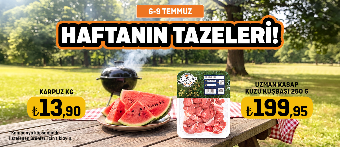 Migros Karpuz 13.90TL Dana kuşbaşı 799TL