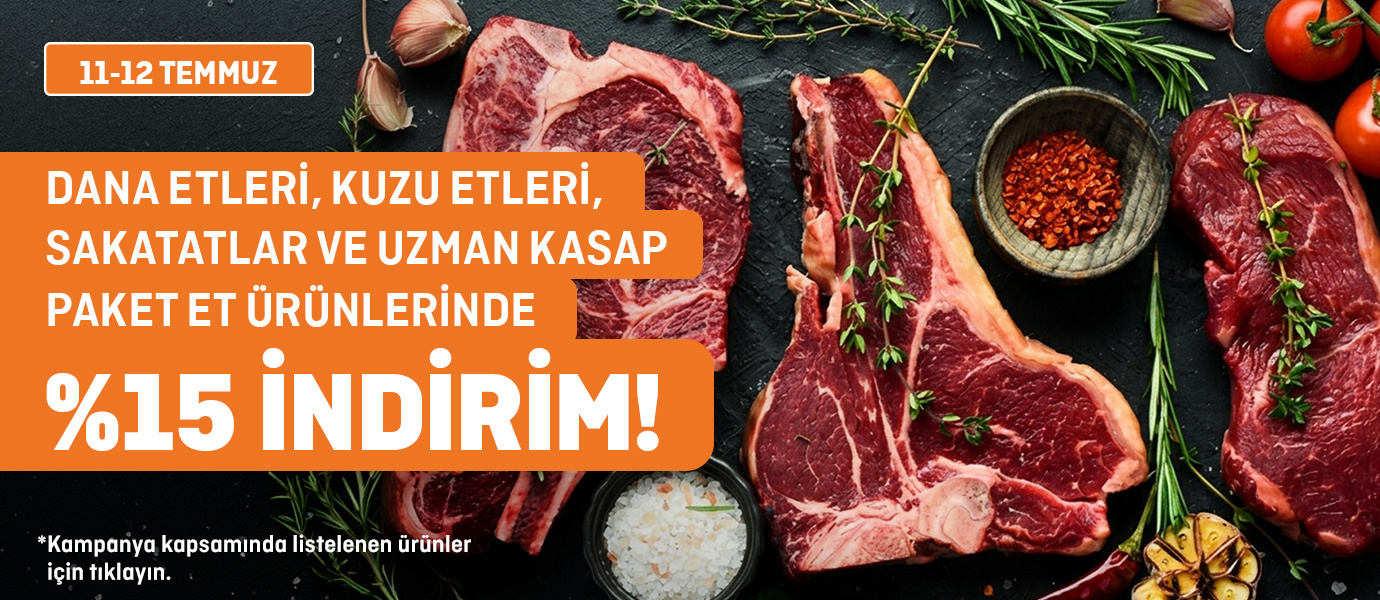 Migros Kırmızı Etlerde %15 indirim