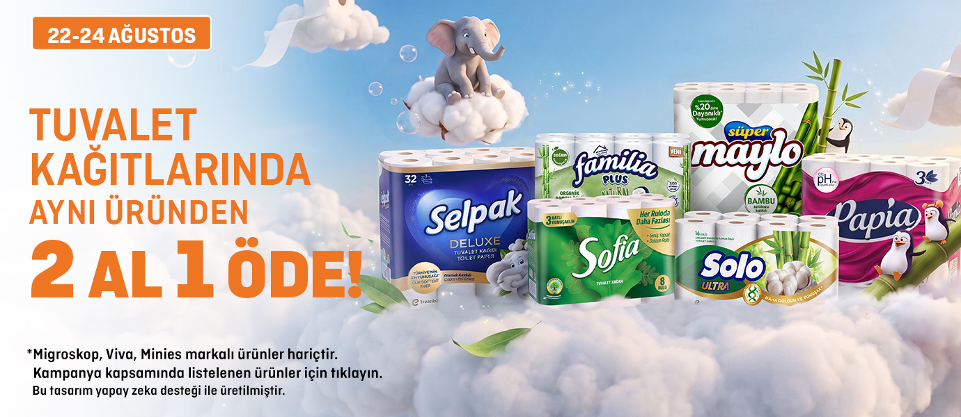 Migros: Tuvalet Kağıtlarında 2 Al 1 Öde