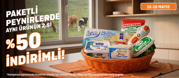 Paketli Peynirlerde Aynı Ürünün 2.si %50 İndirimli!