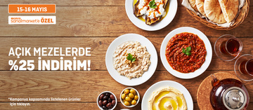 Açık Mezelerde %25 İndirim!