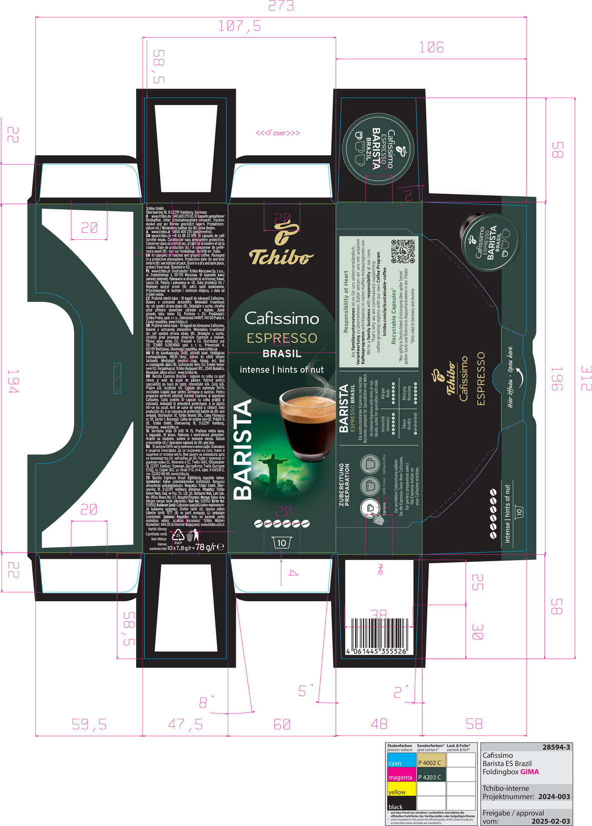 Tchibo Cafissimo Barista Espresso Brasİl 10'lu Kapsül 78 G - Migros