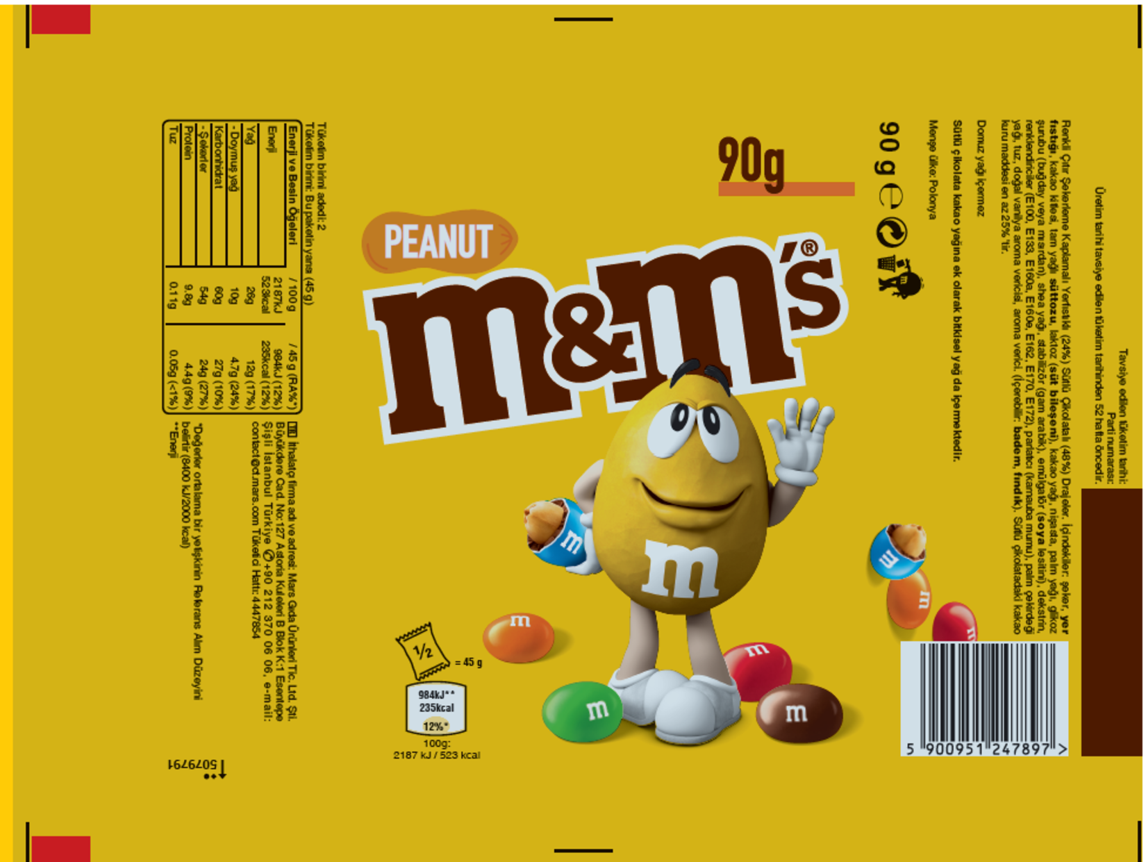M&m's Fıstıklı Draje 90 G - Migros