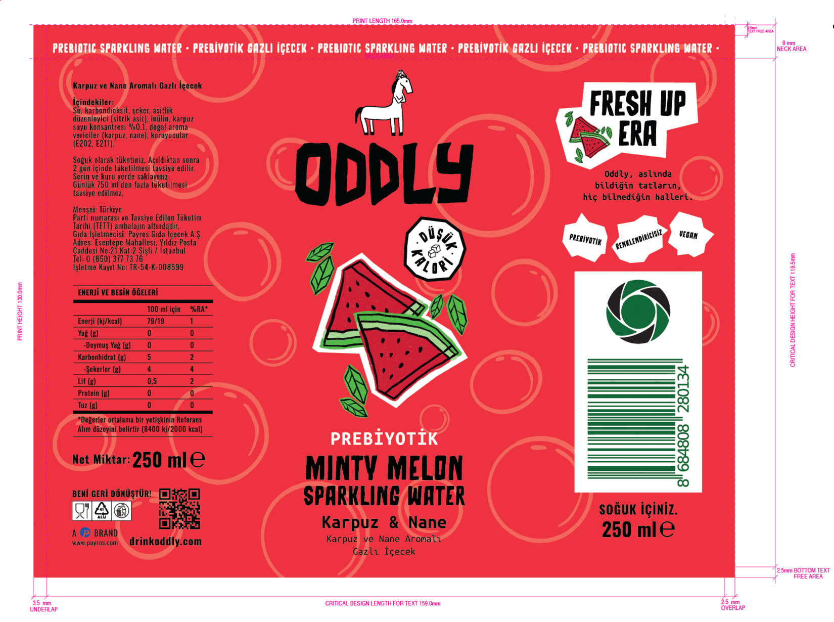 Oddly Minty Melon Karpuz Nane Kutu 250 Ml - Migros