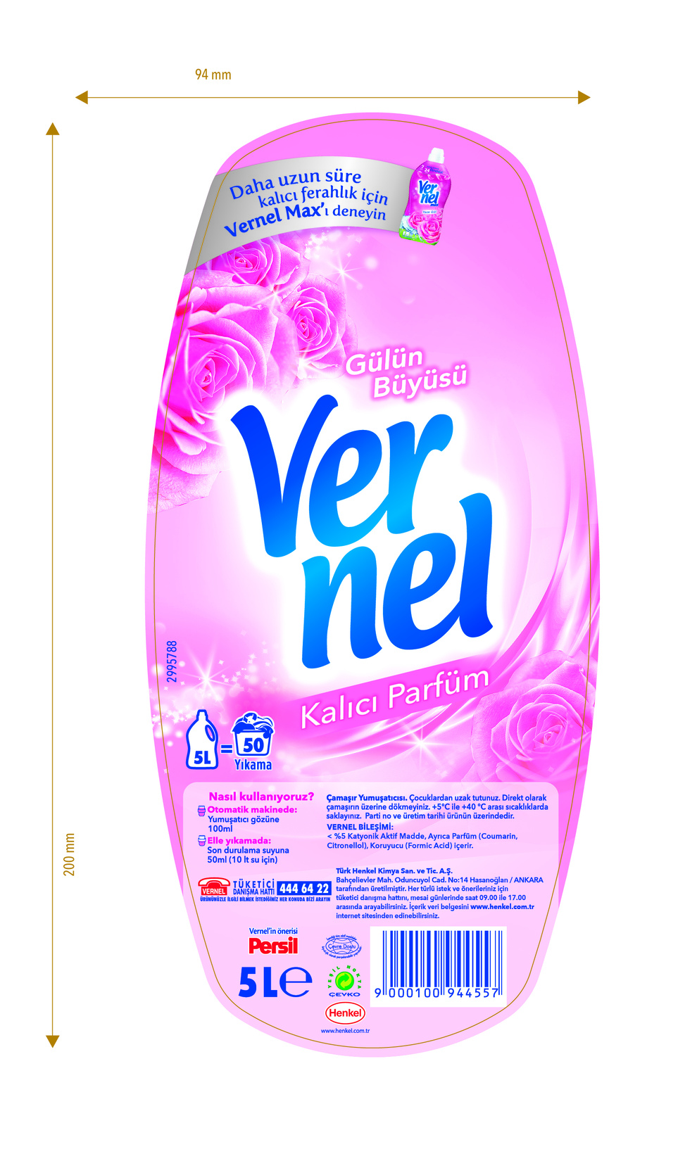 Vernel Taze Gül 2 x 5L - Migros