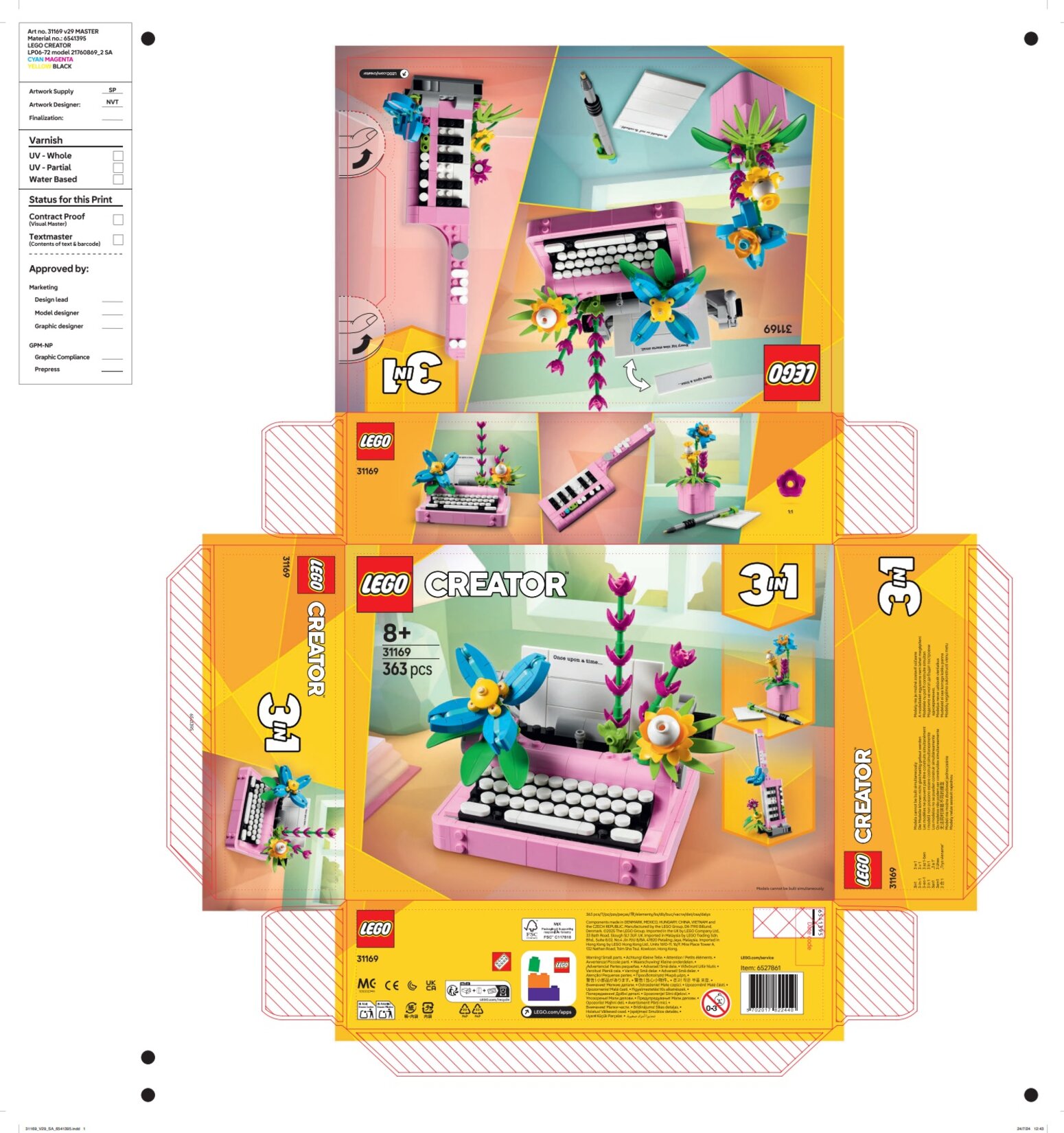 Lego 31169 Creator Çiçekli Daktilo 363 Parça 8+ - Migros