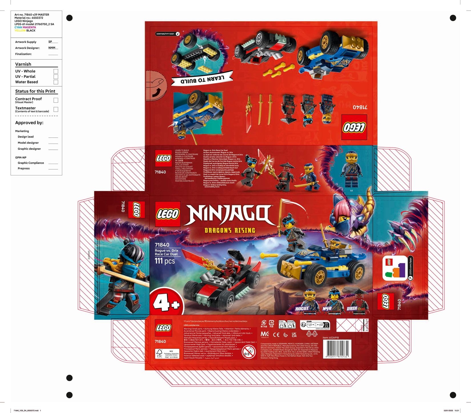 Lego Ninjago 71840 Rogue İle Drix Yarış Arabası - Migros