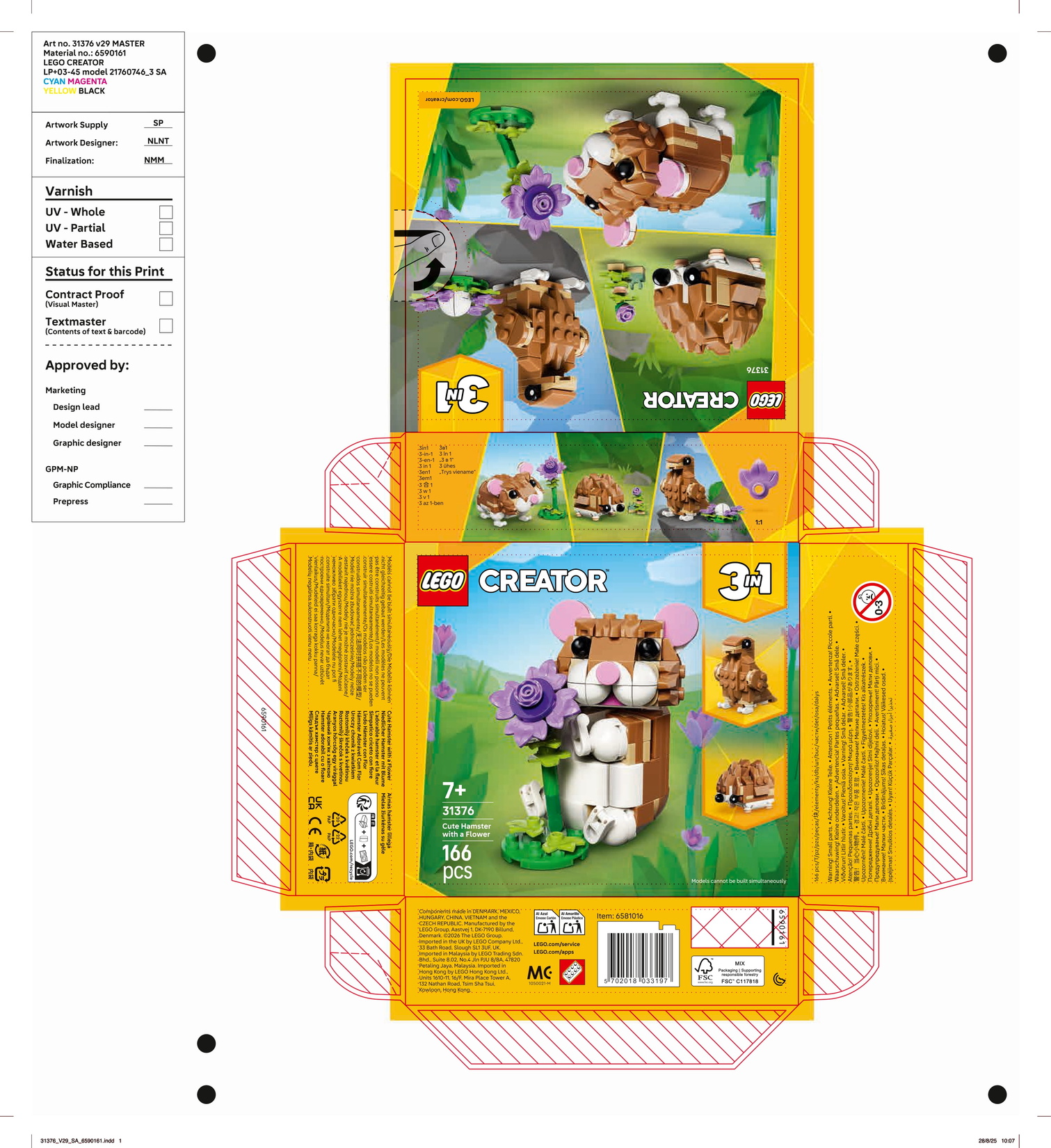 Lego Creator Sevimli Hamster ile Çiçek 31376 - Migros