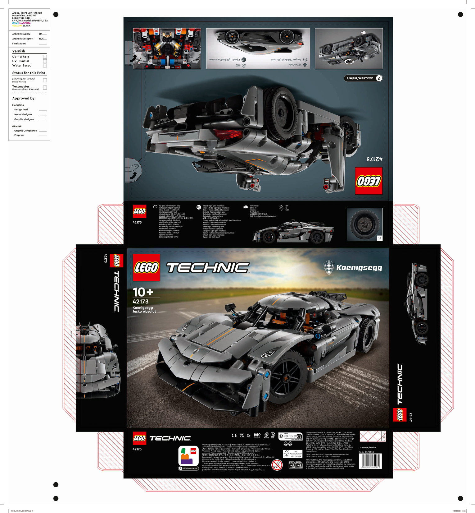 Lego 42173 Technic Koenigsegg Jesko Absolut Gri - Migros