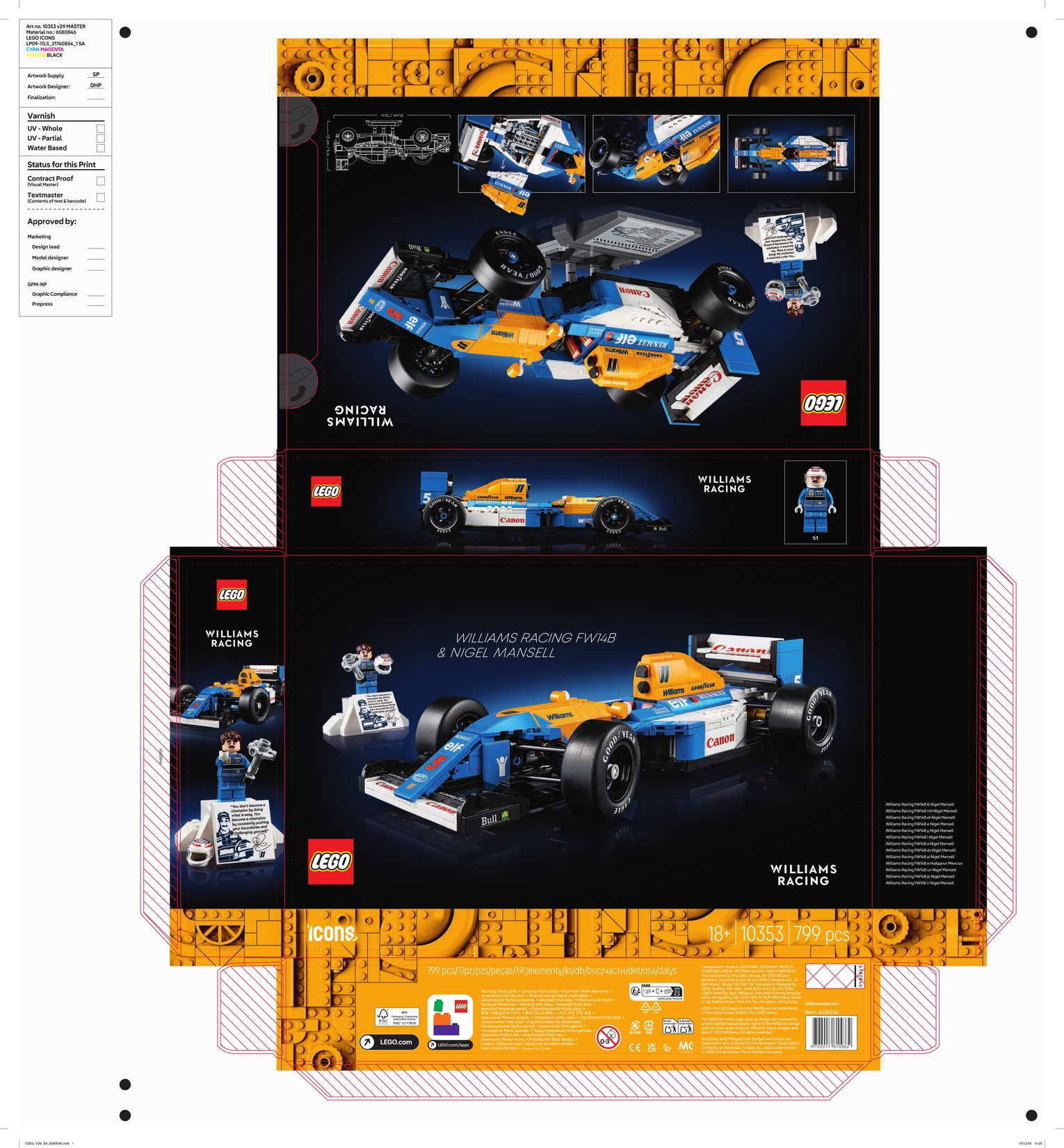 Lego Technic 10353 Williams Racing FW14B ve Nigel - Migros