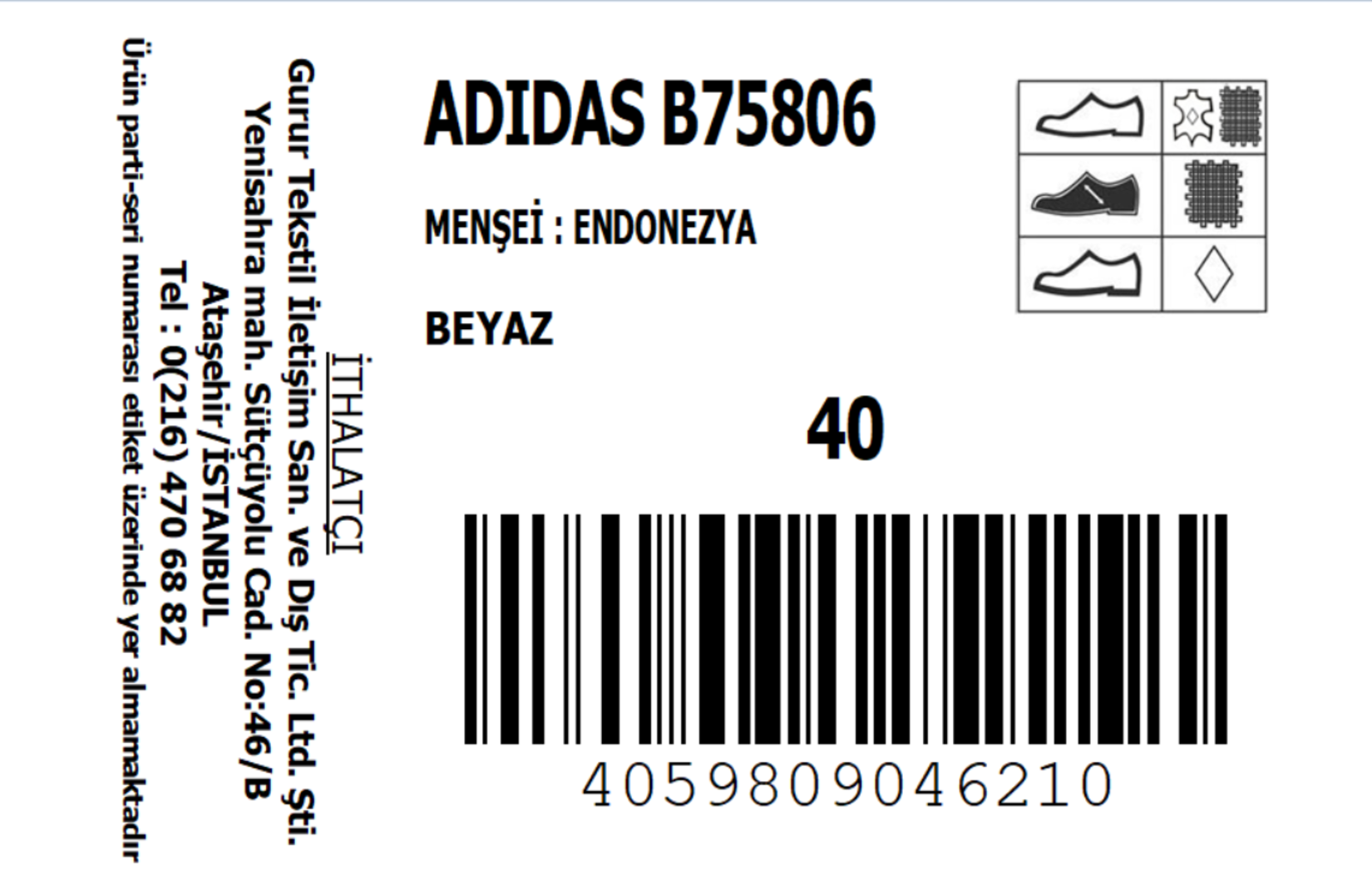 Adidas B75806 Samba OG Unisex Ayakkabı Beyaz 40 - Migros