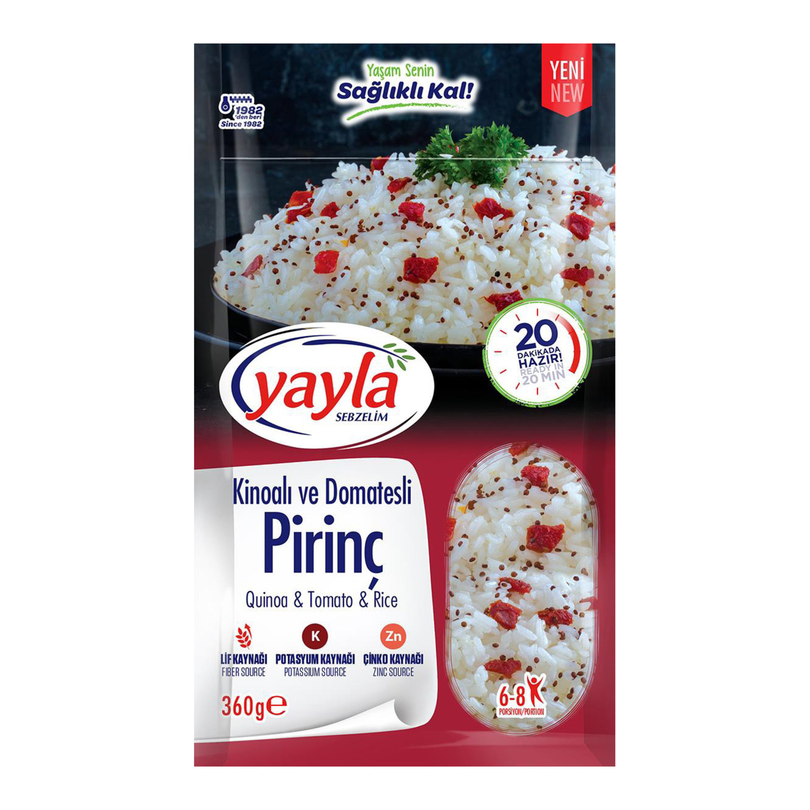 Yayla Sebzelim Kinoalı Ve Domatesli Pirinç 360 G