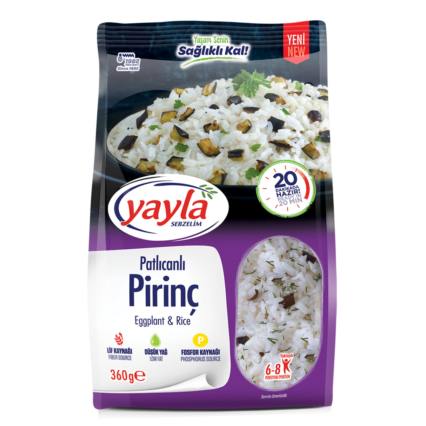 Yayla Sebzelim Patlıcanlı Pirinç 360 G