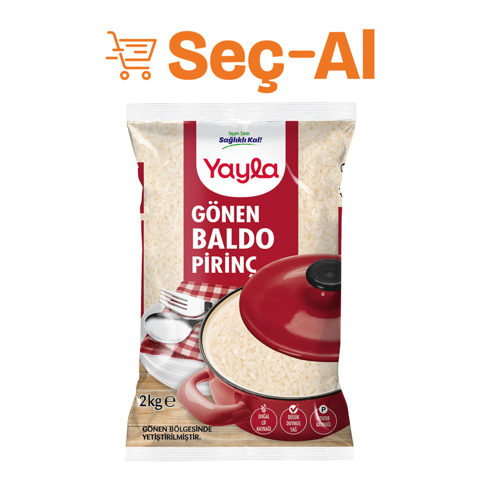 Yayla Baldo Pirinç Gönen Bölgesi Mahsulü 2 Kg