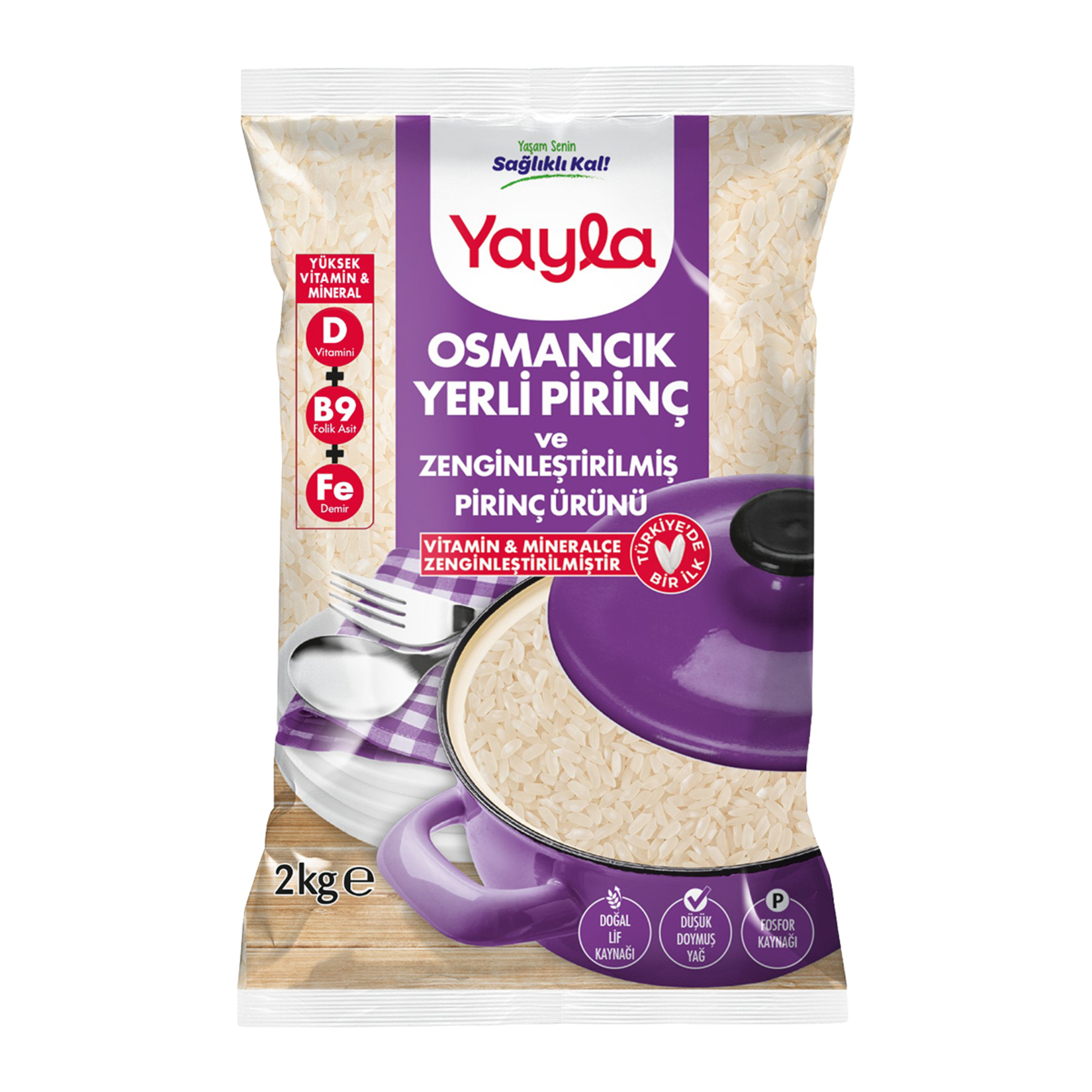 Yayla Zenginleştirilmiş Osmancık Pirinç 2 Kg