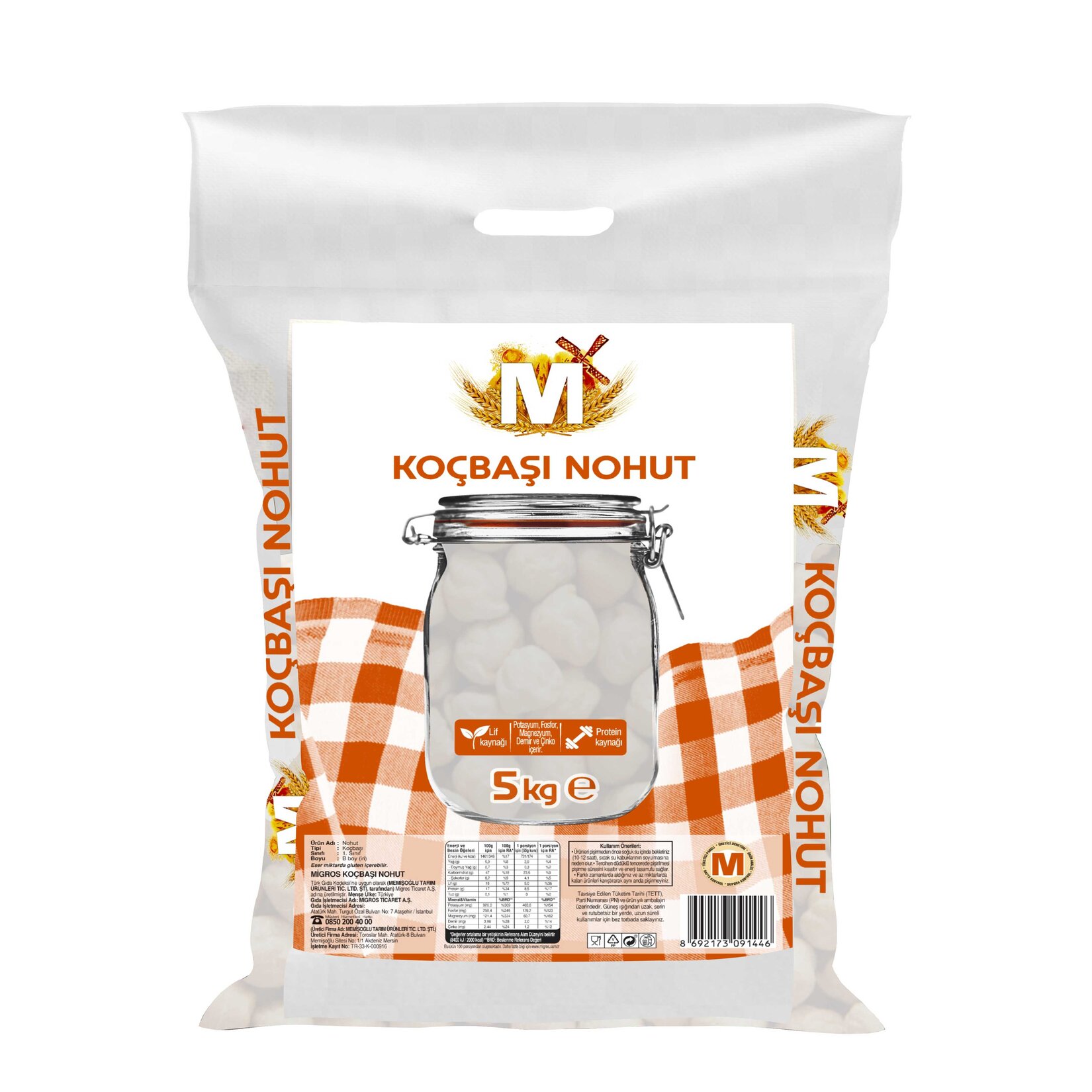 Migros Nohut 5 Kg - Görsel 1