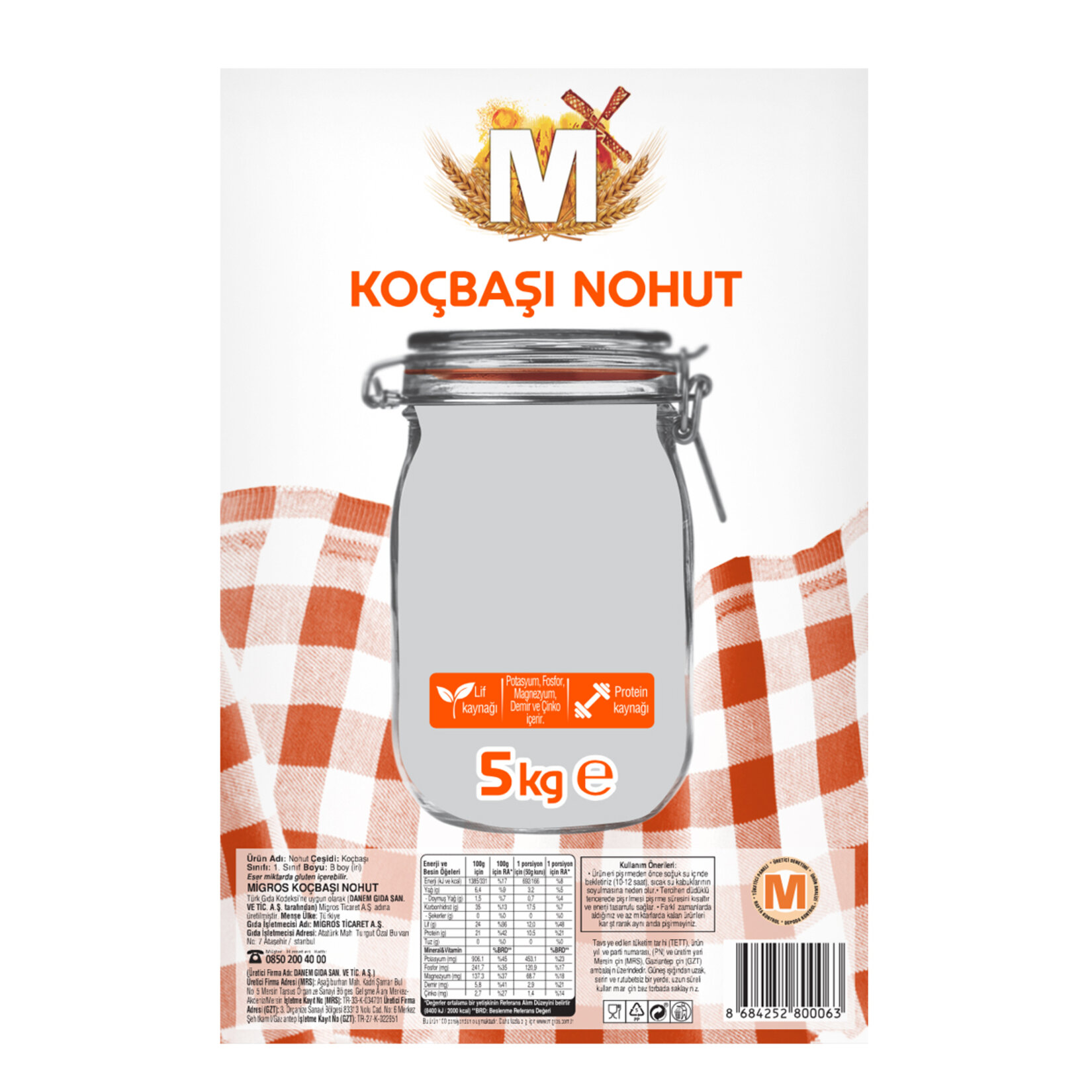 Migros Koçbaşı Nohut 5 Kg