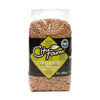 Cityfarm Organik Yeşil Mercimek 1 Kg