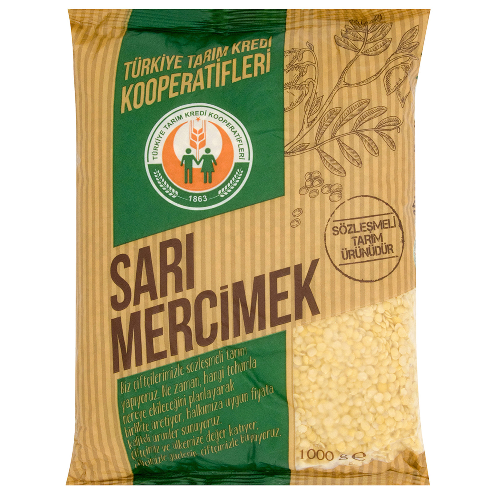 Tarım Kredi Birlik Sarı Mercimek 1 Kg
