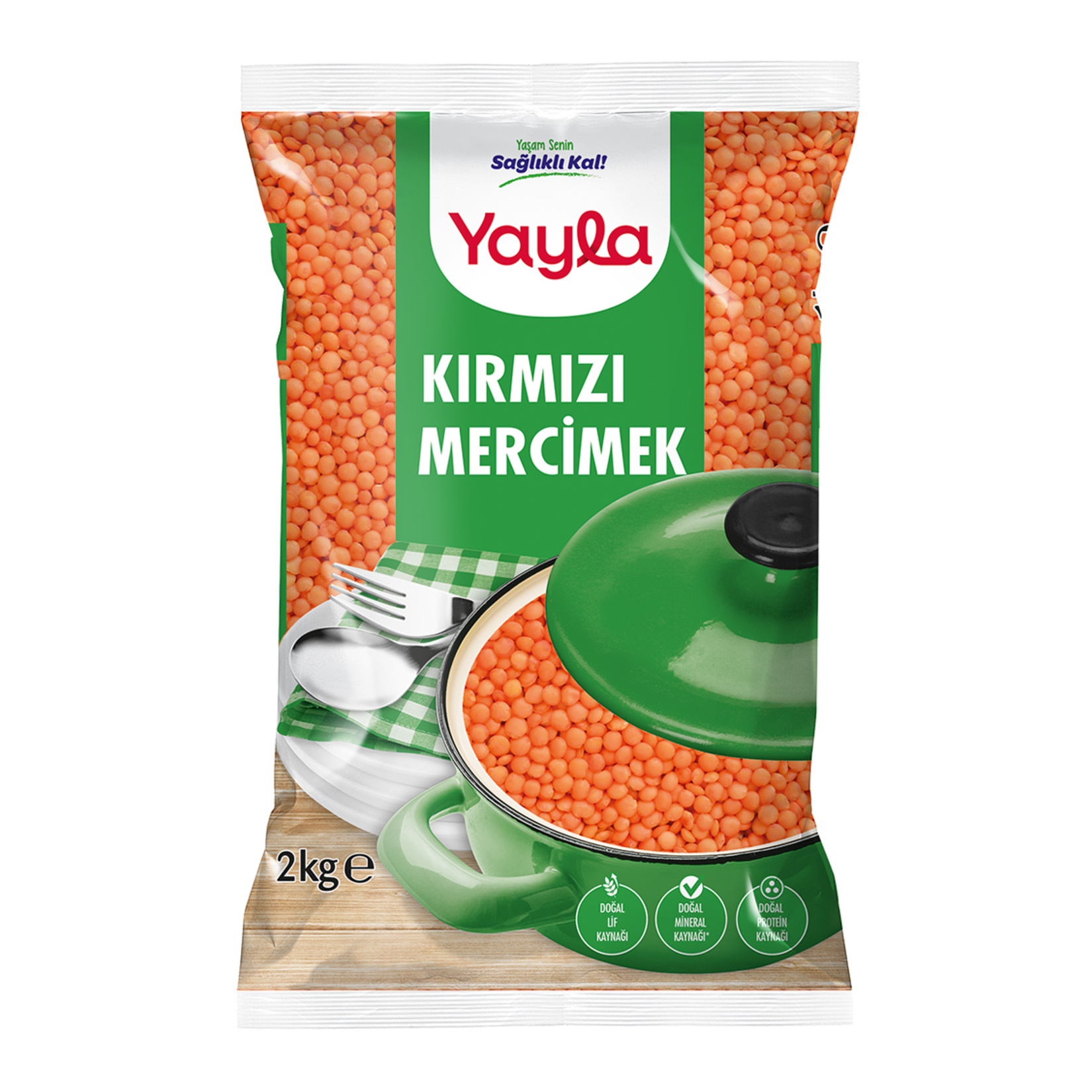 Yayla Kırmızı Mercimek 2 Kg